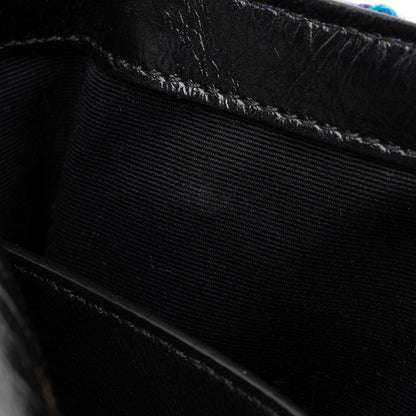 Saint Laurent Tweed Crinkled Leather Niki Baby Shoulder Bag