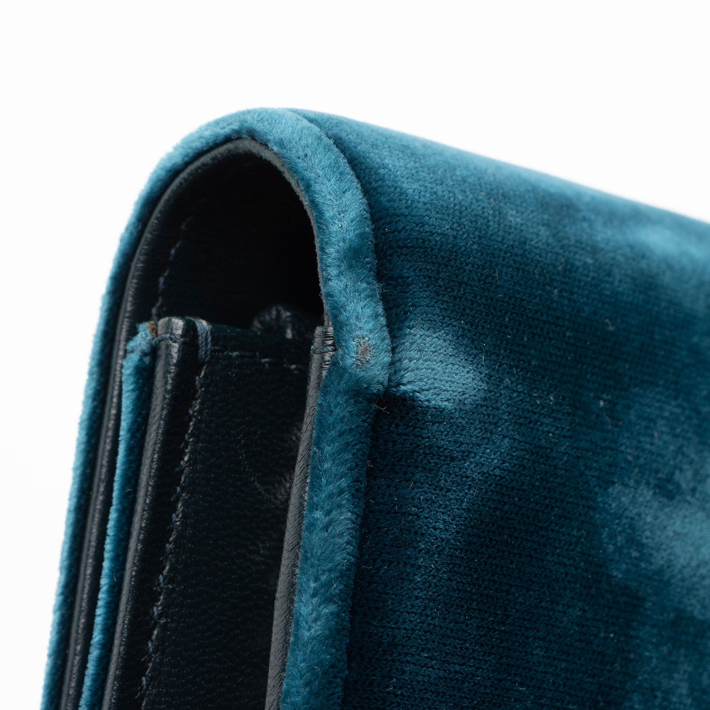 Saint Laurent Velvet Crystal Monogram Kate Tassel Chain Wallet Handbag