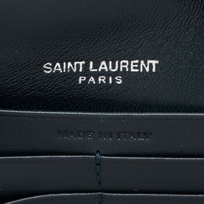Saint Laurent Velvet Crystal Monogram Kate Tassel Chain Wallet Handbag