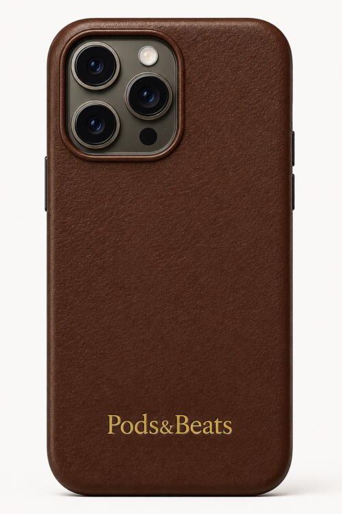 Pods&Beats Premium Brown Leather iPhone Case